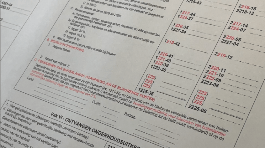 aangifte personenbelasting